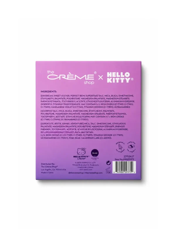 The Crème Shop x Hello Kitty Paleta de 9 Sombras Kawaii Cute