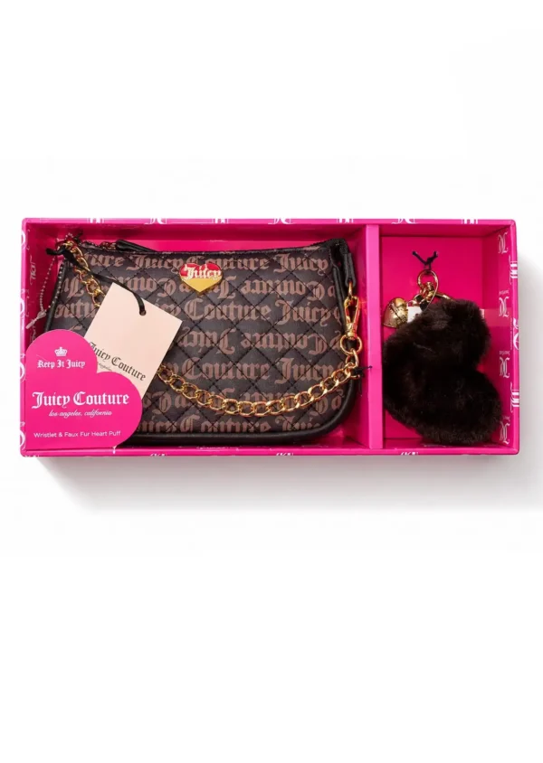 Set de Regalo Juicy Couture Cartera Wristlet y Llavero de Corazón