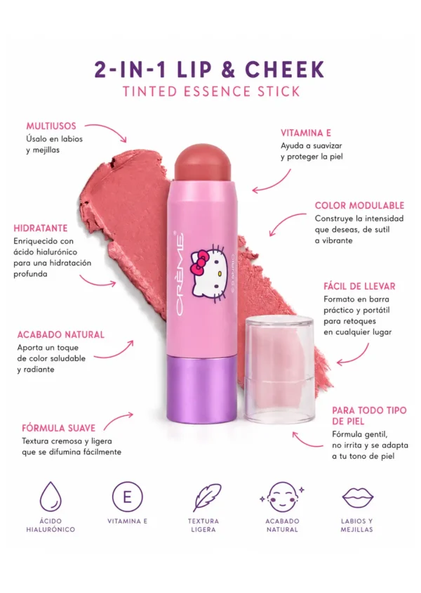 The Crème Shop x Hello Kitty Rubor & Labial 2 en 1 Lip & Cheek Blush Berry Delight