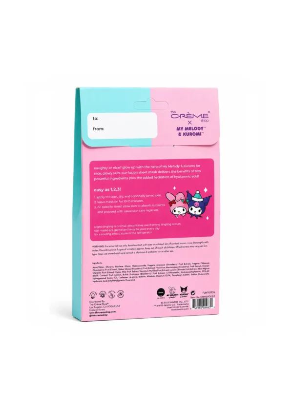 The Creme Shop My Melody & Kuromi Mascarilla Facial 2 en 1 Naughty & Nice Essence