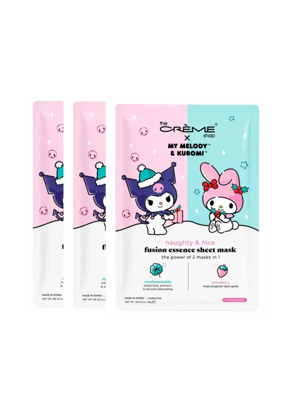 The Creme Shop My Melody & Kuromi Mascarilla Facial 2 en 1 Naughty & Nice Essence