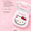 he Crème Shop x Hello Kitty Papel Matificante Mattifying Green Tea Blotting Paper with Mirror and Puff, Absorb Excess Oil, Makeup-Friendly (100 Hojas))