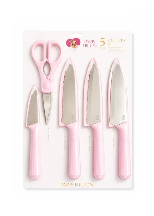 Set De Cuchillos 5 Piezas Acero Inoxidable Paris Hilton