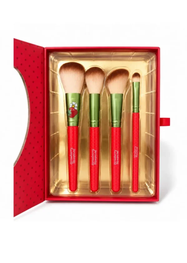 Set de 4 Brochas Strawberry Shortcake Rosita Fresita 🍓