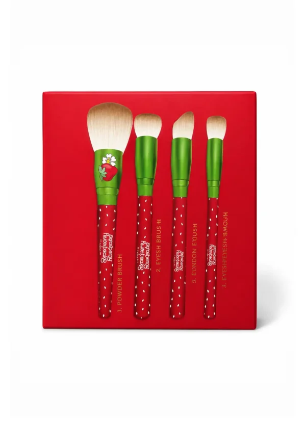 Set de 4 Brochas Strawberry Shortcake Rosita Fresita 🍓