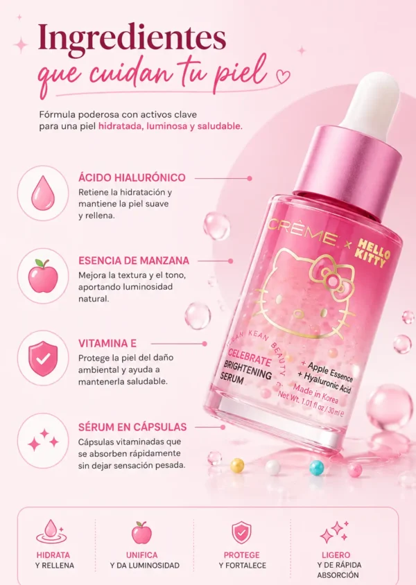 The Crème Shop x Hello Kitty Serum Manzana Celebrate Brightening Serum