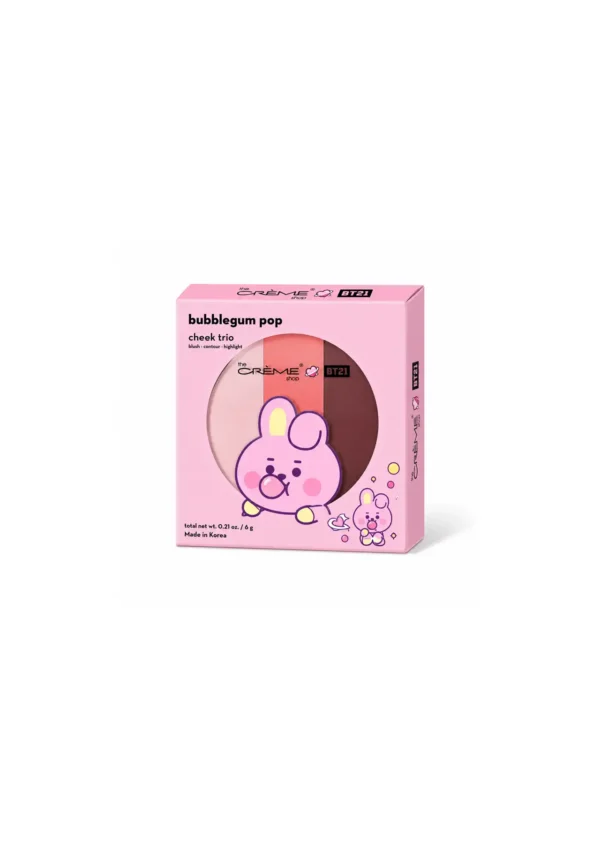 The Crème Shop x BT21 Trío Sombras Baby Cooky Eyeshadow Bubblegum Pop