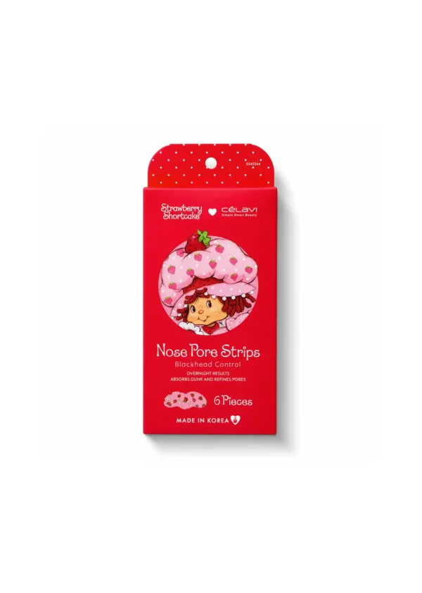 Célavi x Strawberry Shortcake/Fresita Rosita Nose Pore Strips Nariz Puntos Negros (6 piezas) 🍓