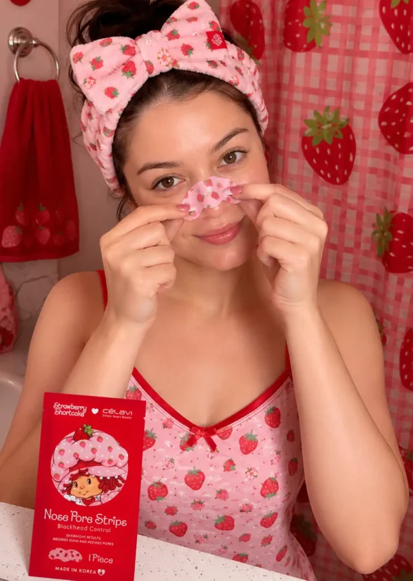 Célavi x Strawberry Shortcake/Fresita Rosita Nose Pore Strips Nariz Puntos Negros (6 piezas) 🍓