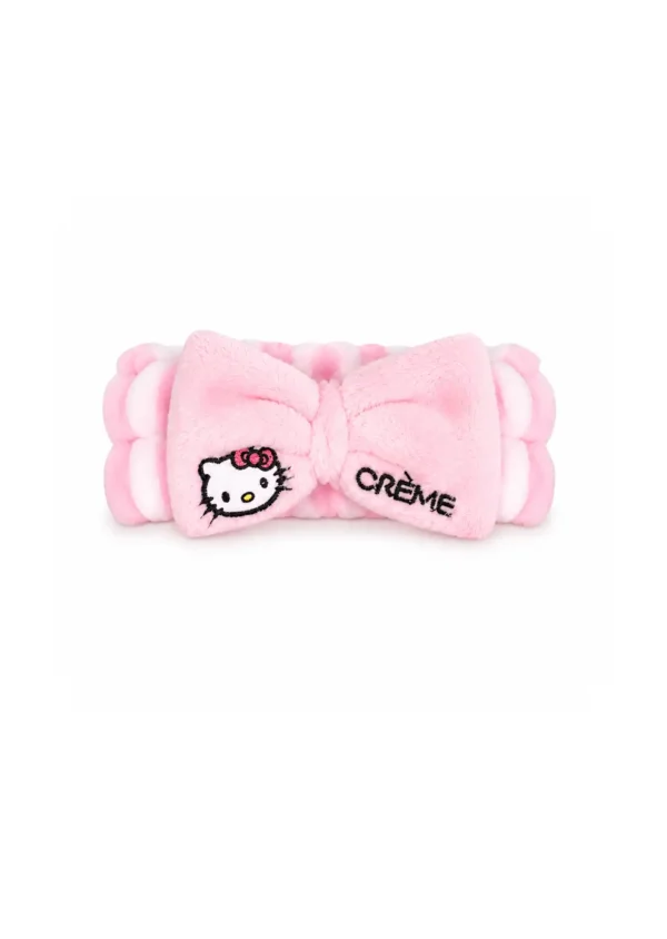 The Crème Shop x Hello Kitty Banda Sweet Stripes Plush Spa Headband Pink/White Striped