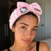 The Crème Shop x Hello Kitty Banda Sweet Stripes Plush Spa Headband Pink/White Striped