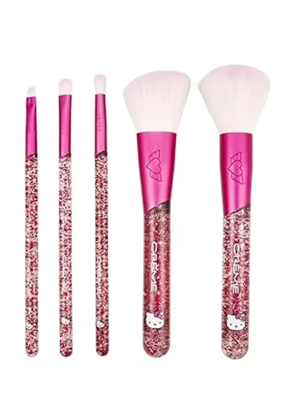 The Crème Shop Set de 5 Brochas de Maquillaje Hello Kitty Luv Wave Brush Collection