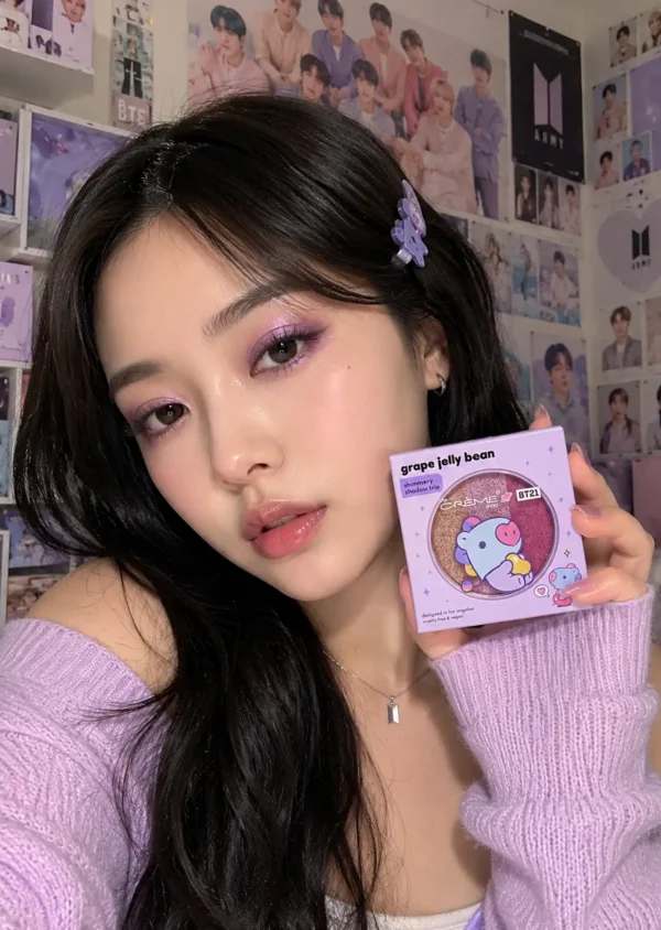 The Crème Shop x BT21 Trío Sombras Eyeshadow Grape Jelly Bean