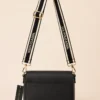Bolso Crossbody U.S. POLO ASSN. Negro con Solapa y Correa Ajustable