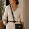 Bolso Crossbody U.S. POLO ASSN. Negro con Solapa y Correa Ajustable
