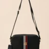 Bolso Crossbody Tommy Hilfiger Negro con Detalle Tricolor