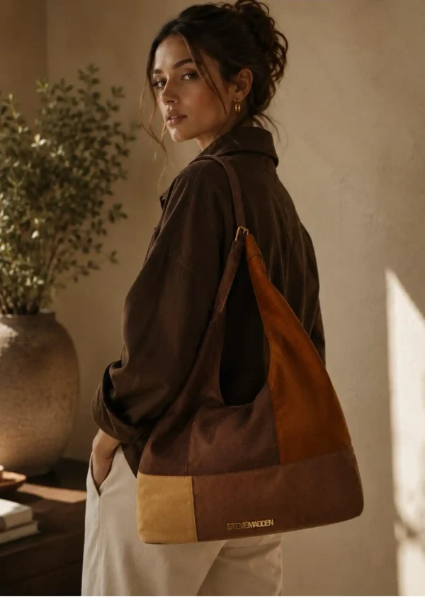 Steve Madden Patchwork Hobo Bag, Brown Multi