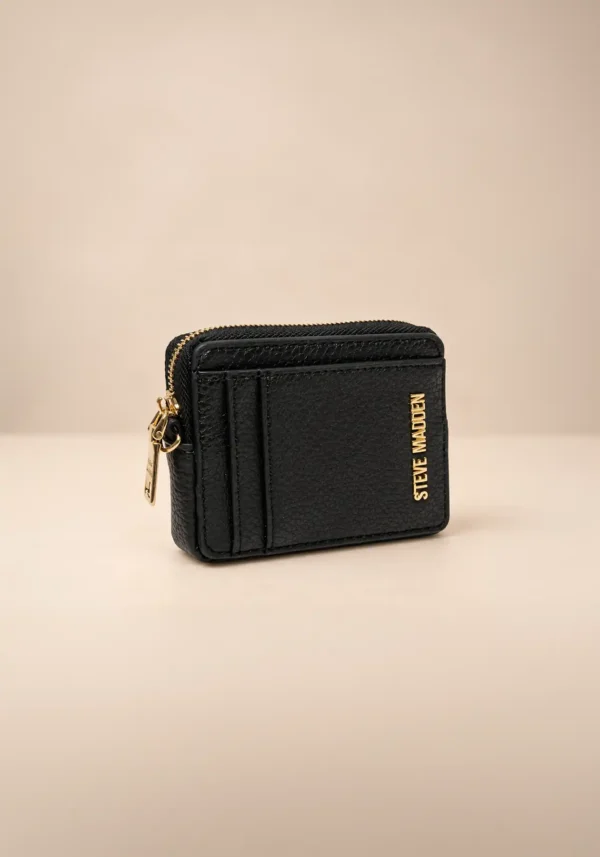 Monedero Tarjetero Steve Madden Negro con Correa