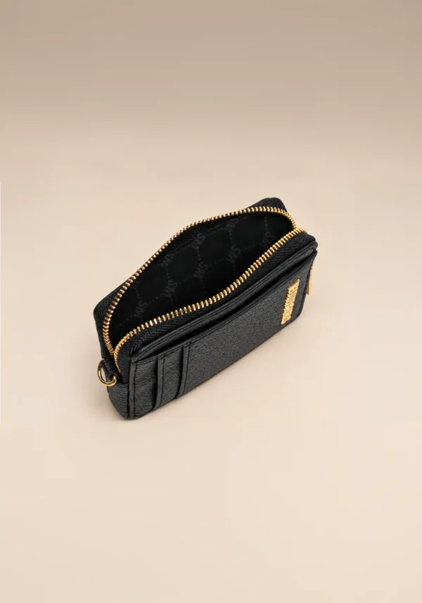 Monedero Tarjetero Steve Madden Negro con Correa