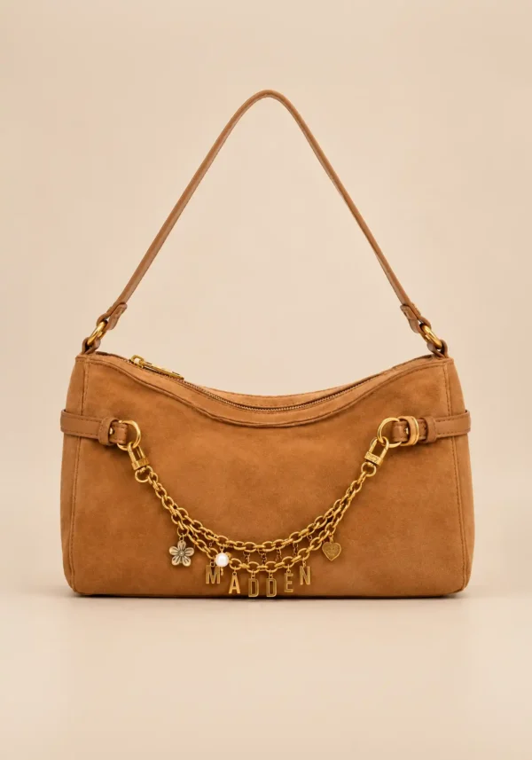 Bolso Steve Madden Camel con Cadena y Dijes