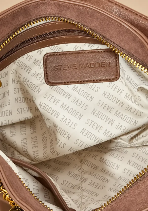 Bolso Steve Madden Camel con Cadena y Dijes
