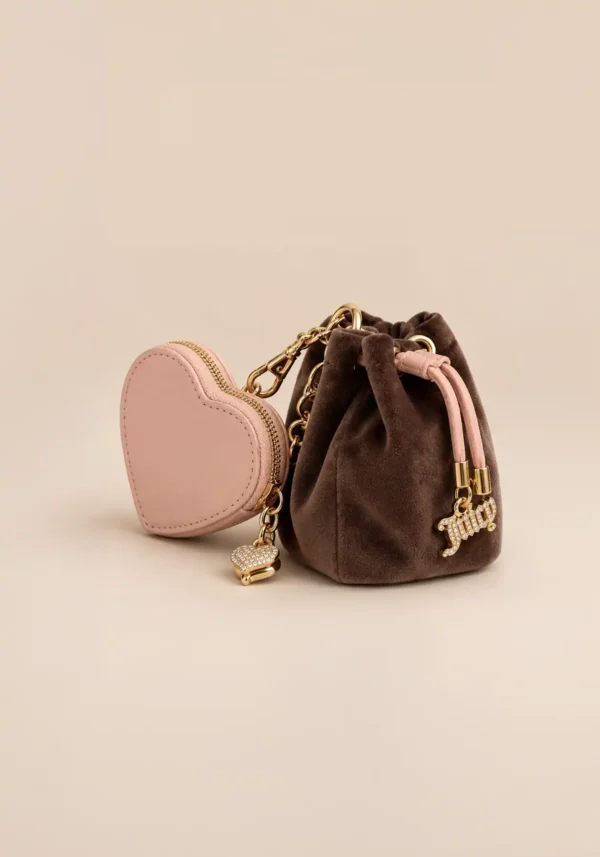Set de 2 Mini Monederos Juicy Couture con Espejo de Corazón