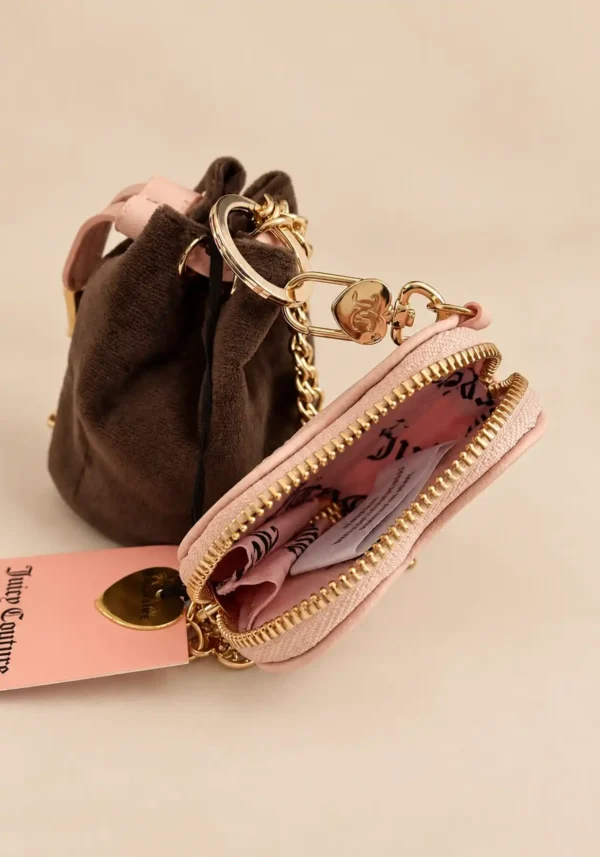 Set de 2 Mini Monederos Juicy Couture con Espejo de Corazón