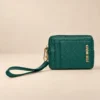 Monedero Tarjetero Muñequera Steve Madden Verde con Correa