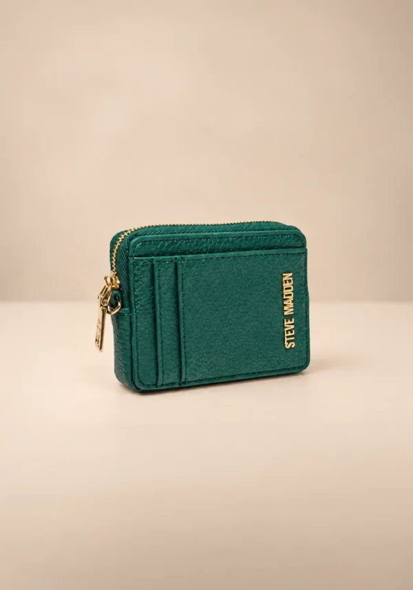 Monedero Tarjetero Muñequera Steve Madden Verde con Correa