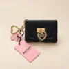 Cartera Tarjetero Juicy Couture Negro con Llavero de Corazón