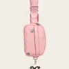 Bolsa Crossbody Steve Madden Rosa con Charm de Peluche